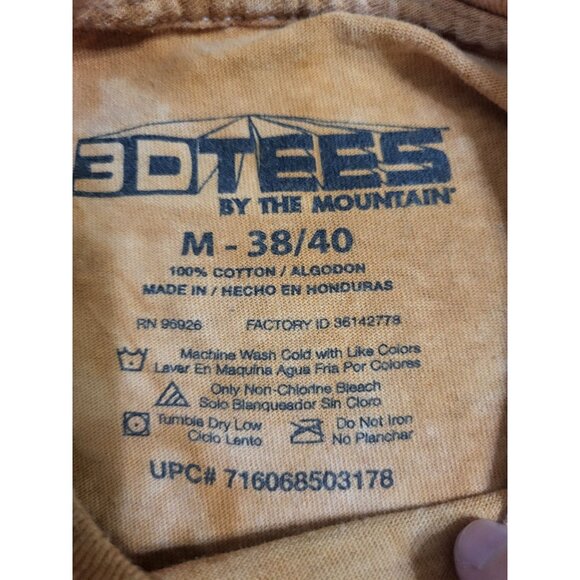 3D Tees by THE MOUNTAIN 2011 Jeremy Paul Tiger Tie Dye Graphic T Shirt MED - Picture 7 of 7